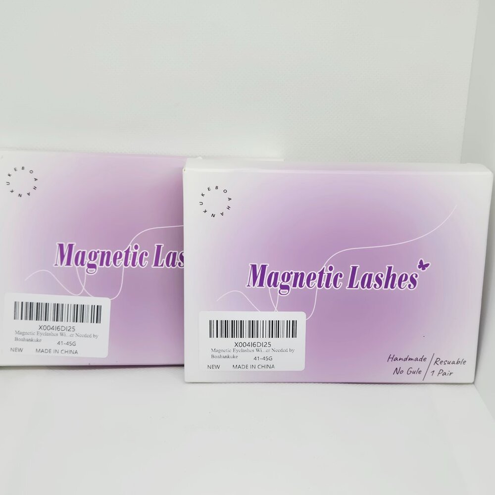 New 2 Boxes Magnetic Handmade Reusable Eyelashes False Fake Eyelashes Kit 1/2030